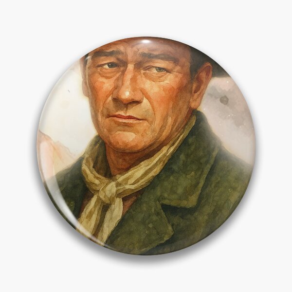 Item preview, John Wayne Watercolour Portrait – Classic Western Icon Art Print designed and sold by ConorKeeganArt.
