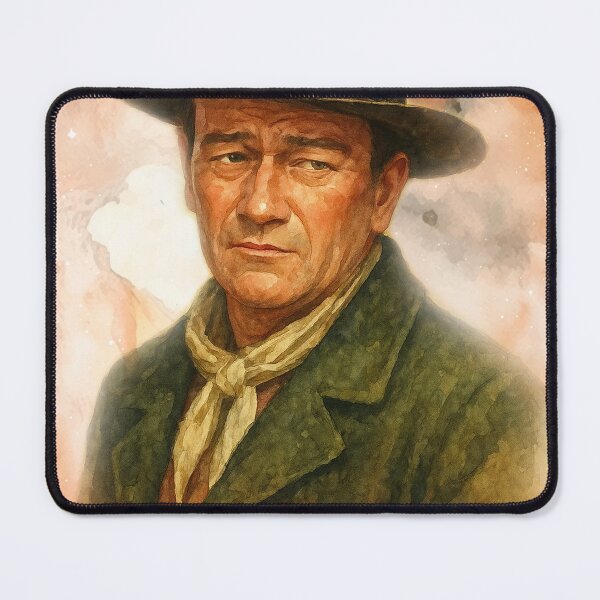 Item preview, John Wayne Watercolour Portrait – Classic Western Icon Art Print designed and sold by ConorKeeganArt.