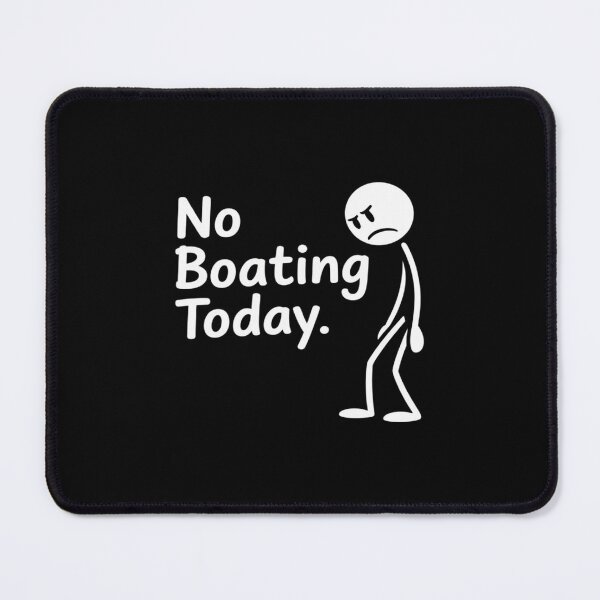 Item preview, No Boating Today Funny Boater Sad Stick Figure designed and sold by NetoGalaxy.