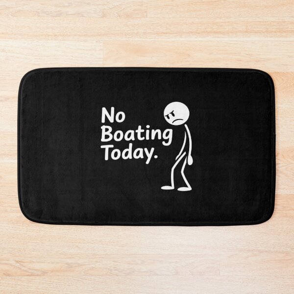 Artikelvorschau, Heute kein Bootfahren! Lustiger Bootsfahrer, traurige Strichmännchenfigur entworfen und verkauft von NetoGalaxy.