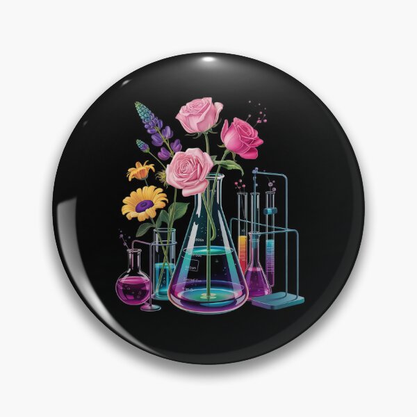 Item preview, Floral Beakers Laboratory Chemistry Lab Scientist Tech  designed and sold by RsFilsingerArt.