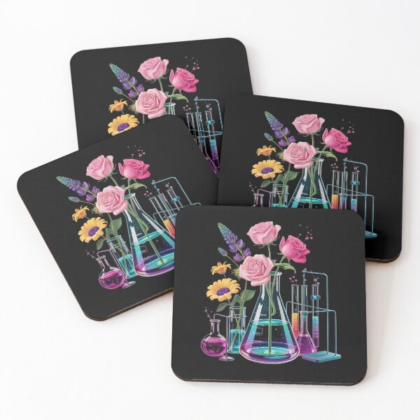 Item preview, Floral Beakers Laboratory Chemistry Lab Scientist Tech  designed and sold by RsFilsingerArt.