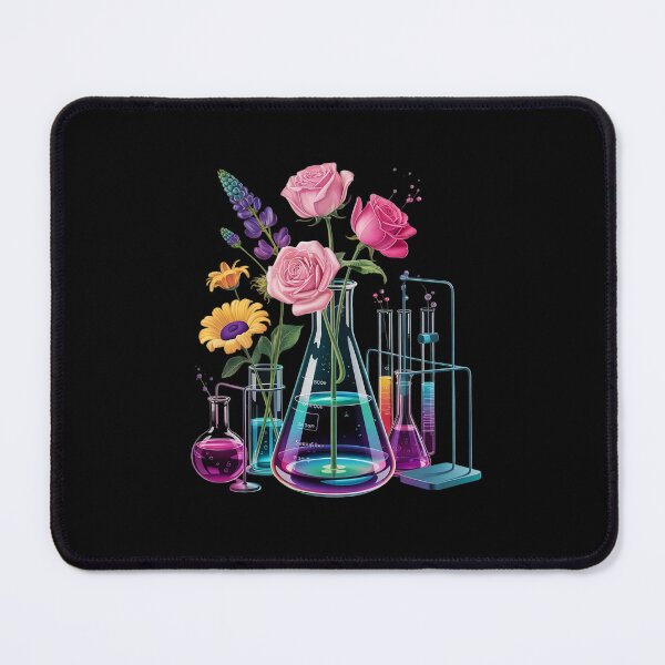 Item preview, Floral Beakers Laboratory Chemistry Lab Scientist Tech  designed and sold by RsFilsingerArt.
