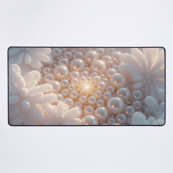 Item preview, Pearls Flower Motif, Glowing Art (image size 8320x12480) designed and sold by Digital-Davinci.