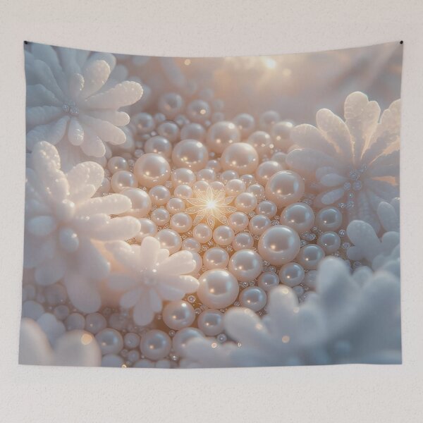 Item preview, Pearls Flower Motif, Glowing Art (image size 8320x12480) designed and sold by Digital-Davinci.