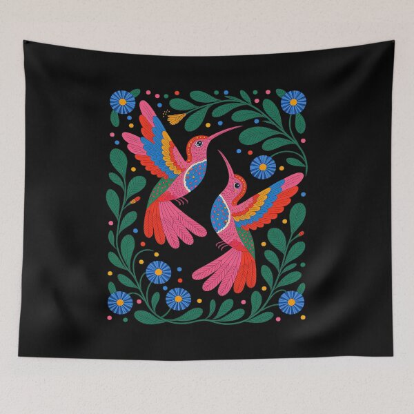Item preview, Floral Bird Otomi Mexican Embroidery Style Mexicano Mexicana  designed and sold by RsFilsingerArt.