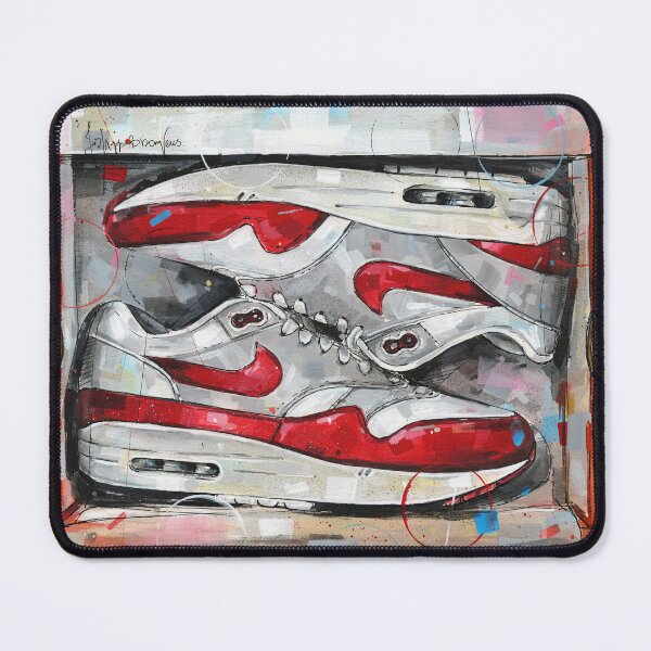 Item preview, AirMax1 OG red in shoebox painting designed and sold by GalleryKauffeld.