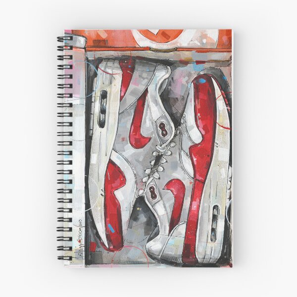 Item preview, AirMax1 OG red in shoebox painting designed and sold by GalleryKauffeld.