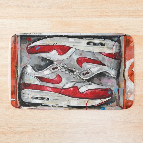 Item preview, AirMax1 OG red in shoebox painting designed and sold by GalleryKauffeld.