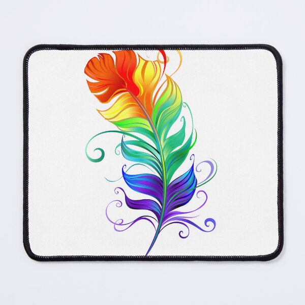Item preview, Rainbow Feather Boho Tribal Colorful Feather Art T-Shirt Sticker designed and sold by Like it.