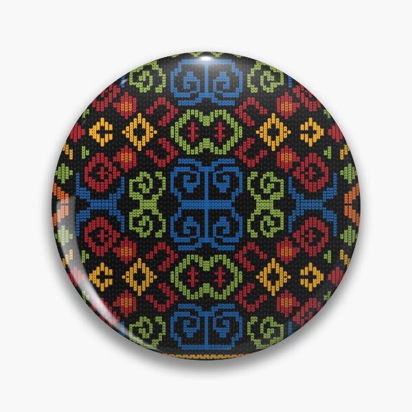 Item preview, Colorful Hmong Cross Stitch Thai Hill Tribe Geometric Art designed and sold by SGStudio_Thailand.
