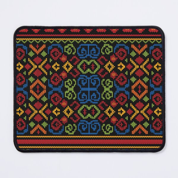 Item preview, Colorful Hmong Cross Stitch Thai Hill Tribe Geometric Art designed and sold by SGStudio_Thailand.