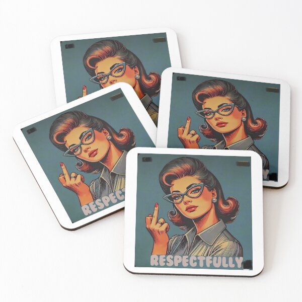 Item preview, Respectfully Style: Retro Pop Art / Vintage Illustration Theme: Bold Attitude • Empowerment • Sarcastic Humor designed and sold by PING 999 STUDIO.