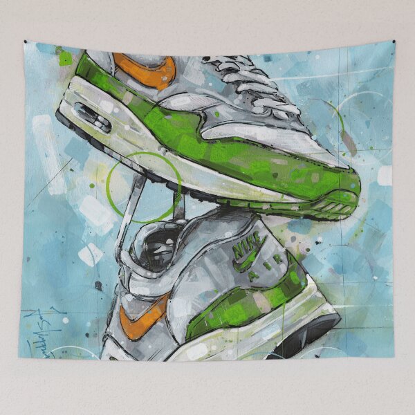 Item preview, AirMax1 sneaker green art designed and sold by GalleryKauffeld.