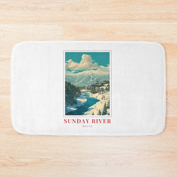 Item preview, Sunday River Maine Winter Mountain Illustration designed and sold by MapMyMiles.