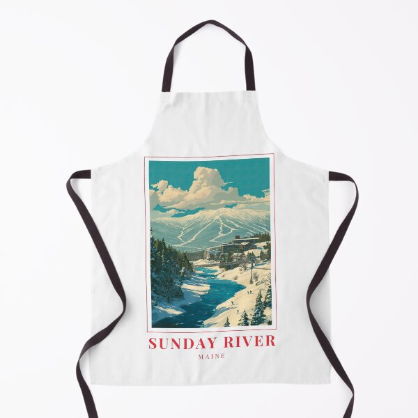 Item preview, Sunday River Maine Winter Mountain Illustration designed and sold by MapMyMiles.