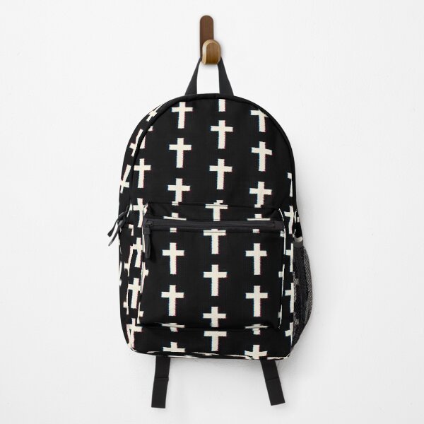 Item preview, Glitch Cross Christian Sticker – Digital Faith Aesthetic Grid Design designed and sold by astersgraphics.