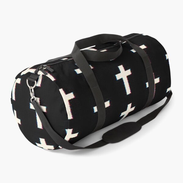 Item preview, Glitch Cross Christian Sticker – Digital Faith Aesthetic Grid Design designed and sold by astersgraphics.