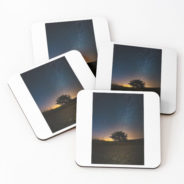 Item preview, Night Sky Silhouette Tree Photographic Print designed and sold by Mother-Nature65.