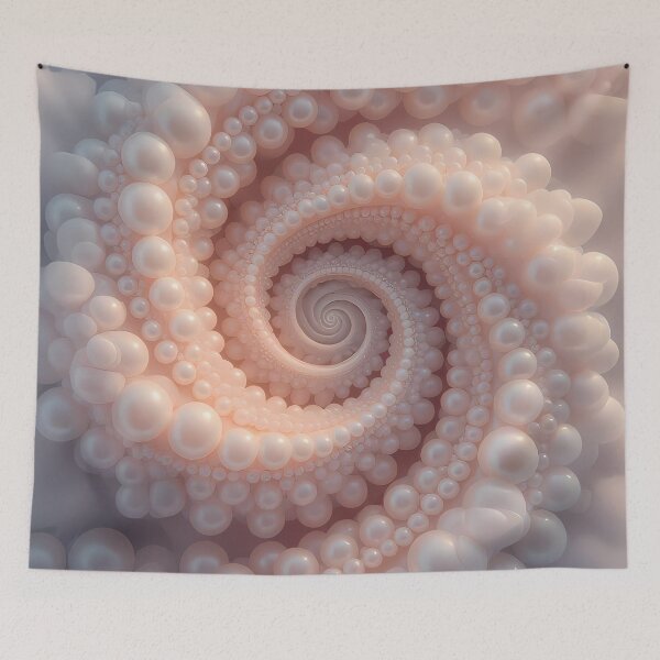 Item preview, Clouds of Elegant Spiral of Pearls, Pearl Spiral Art (image size 8320x12480) designed and sold by Digital-Davinci.