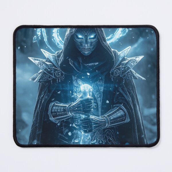 Item preview, Frozen Arc Sorcerer — Blue Ice Fantasy Warrior designed and sold by AMPrintsArt.