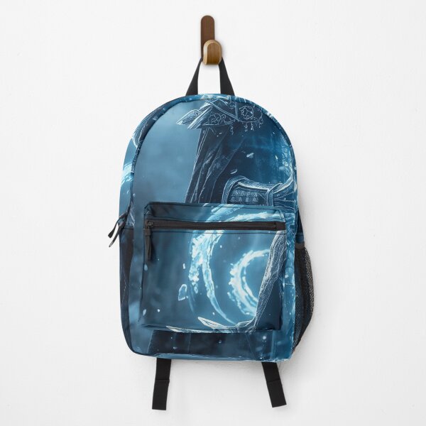 Item preview, Frozen Arc Sorcerer — Blue Ice Fantasy Warrior designed and sold by AMPrintsArt.