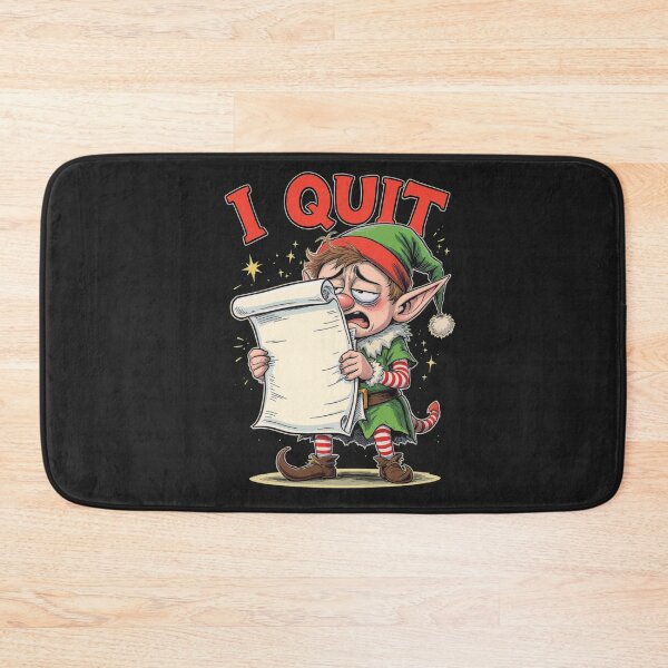 Item preview, Overworked Elf – “I Quit” | Funny Stressed Christmas Elf Design designed and sold by ColorSplash123.