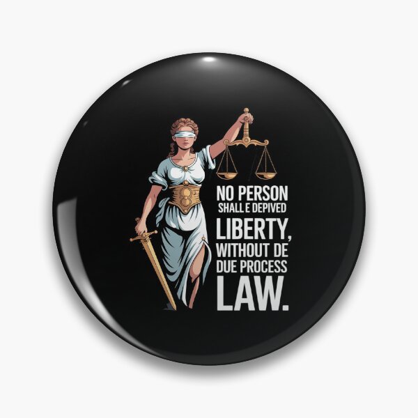 Item preview, No Person Shall Be Deprived Life Liberty Law Justice Fans designed and sold by SnackPAC.
