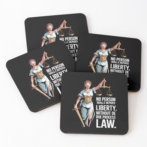 Item preview, No Person Shall Be Deprived Life Liberty Law Justice Fans designed and sold by SnackPAC.