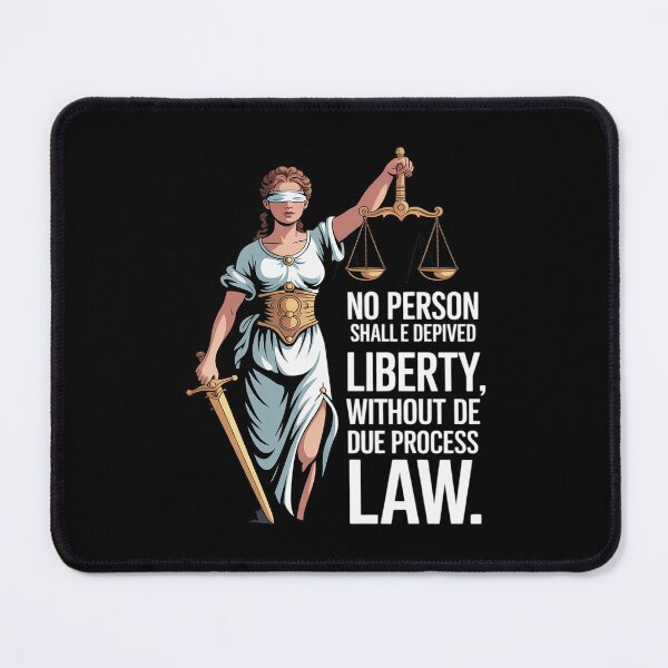 Item preview, No Person Shall Be Deprived Life Liberty Law Justice Fans designed and sold by SnackPAC.