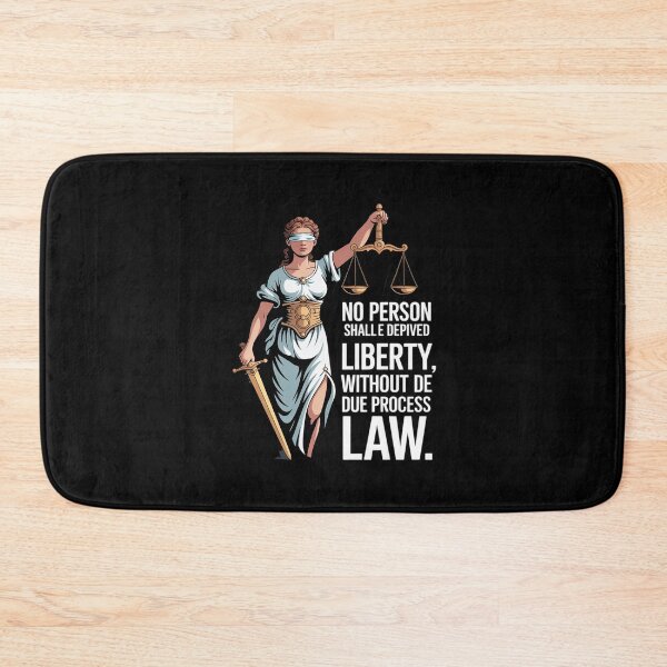 Item preview, No Person Shall Be Deprived Life Liberty Law Justice Fans designed and sold by SnackPAC.