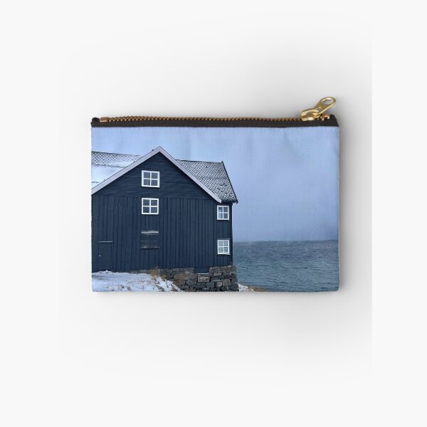 Item preview, Hotel next to Djupvatnet lake Norway snowy landscape  designed and sold by ashandbubu.