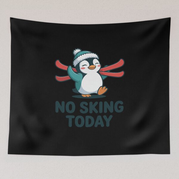 Item preview, No Skiing Today Sad Penguin Funny Ski Joke for Ski Day designed and sold by SnackPAC.