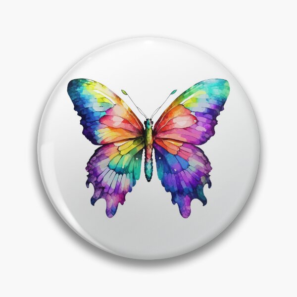 Item preview, Rainbow Butterfly Watercolor Colorful Butterfly Art T-Shirt Sticker designed and sold by Like it.