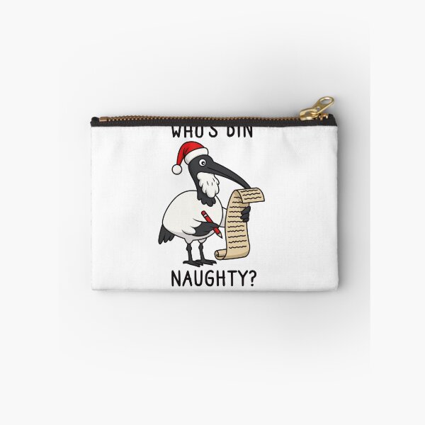 Item preview, Christmas Bin Chicken - Australian Bin Chicken Christmas themed ibis with quote "Who's bin naughty?" featuring an Aussie ibis bird designed and sold by messy-nessie.