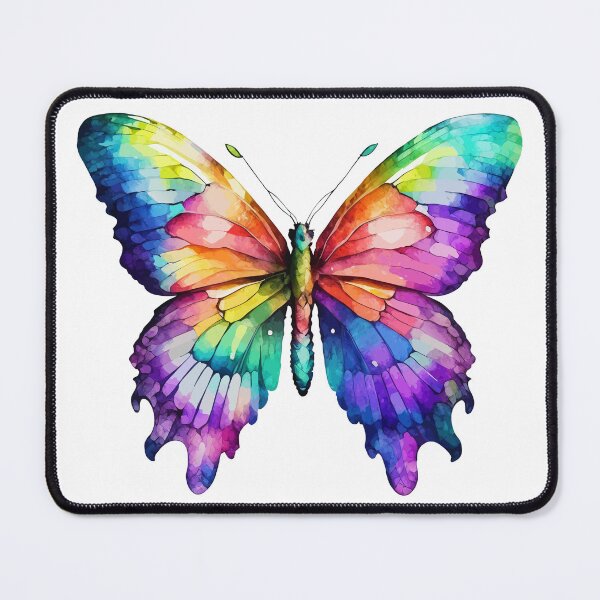 Item preview, Rainbow Butterfly Watercolor Colorful Butterfly Art T-Shirt Sticker designed and sold by Like it.