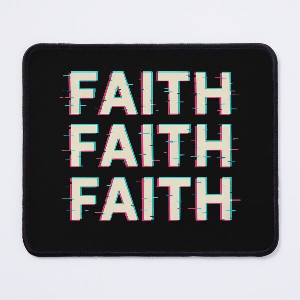 Item preview, FAITH FAITH FAITH – Glitch Christian Aesthetic Typography – Retro Vaporwave Jesus Sticker designed and sold by astersgraphics.