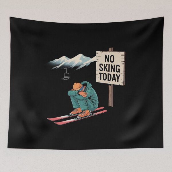 Item preview, No Skiing Today Winter Sports Humor Ski Lover designed and sold by SnackPAC.