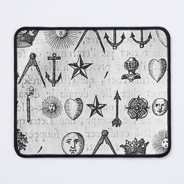Item preview, rare 18th century copper engraving showing symbols of a secret writing designed and sold by OldBookish Designs.
