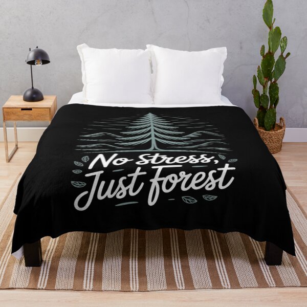 Item preview, No Stress Just Forest Cottagecore Nature Teal designed and sold by SnackPAC.