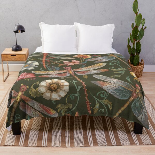 Item preview, William Morris Dragonfly & Flower Artwork designed and sold by Tamas Das.