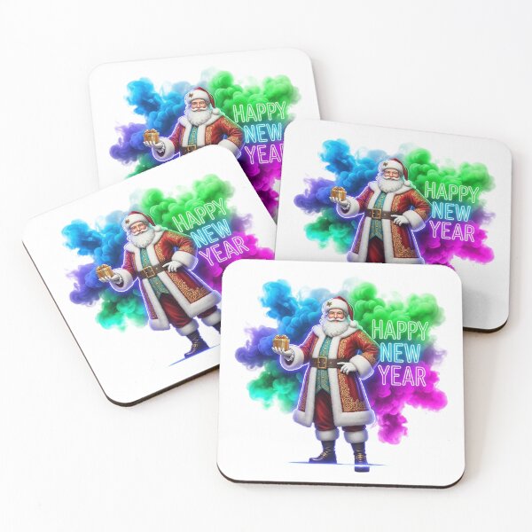 Item preview, Traditional Santa with Colorful Smoke Background designed and sold by newvisionart191.