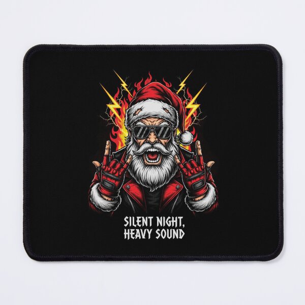 Item preview, Silent Night Heavy Sound Rock Santa designed and sold by graphicnew.