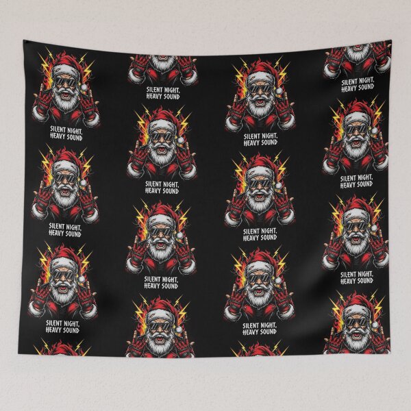 Item preview, Silent Night Heavy Sound Rock Santa designed and sold by graphicnew.