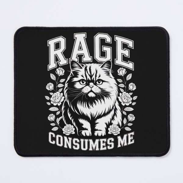 Item preview, Rage Is Consuming Me Silly Staring Cat for Tees Women Men designed and sold by Clairenity Studio.