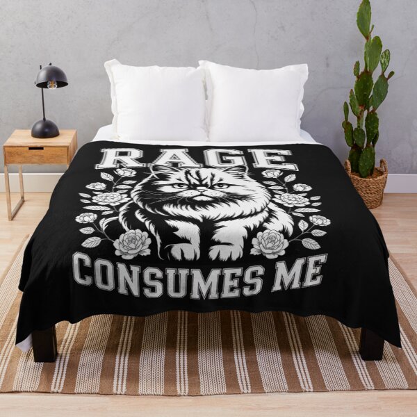 Item preview, Rage Is Consuming Me Silly Staring Cat for Tees Women Men designed and sold by Clairenity Studio.
