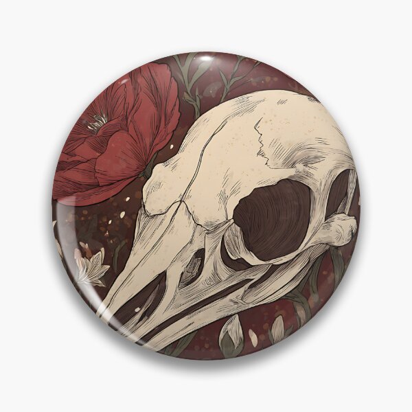 Item preview, Dark Bird Skull Floral Nature designed and sold by bapupa.