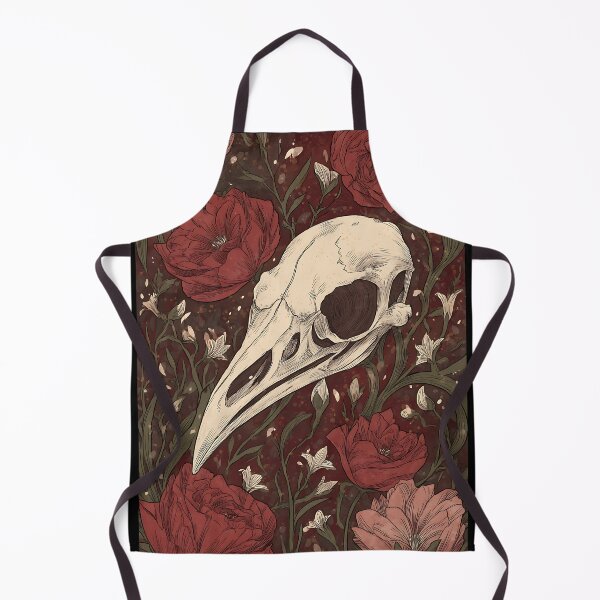 Item preview, Dark Bird Skull Floral Nature designed and sold by bapupa.