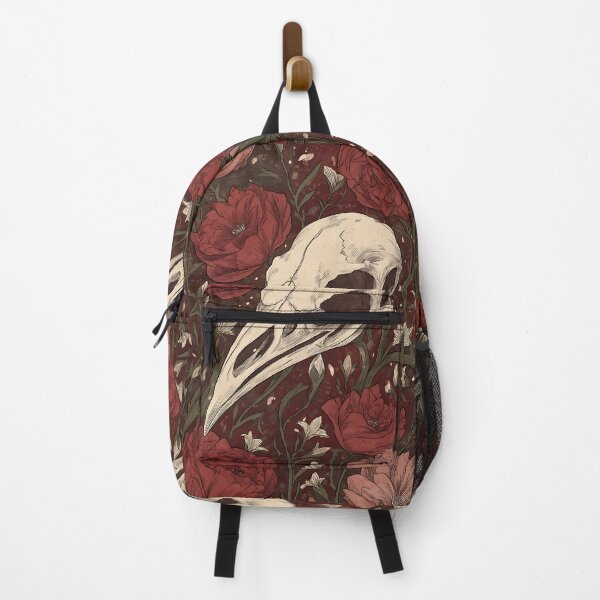 Item preview, Dark Bird Skull Floral Nature designed and sold by bapupa.