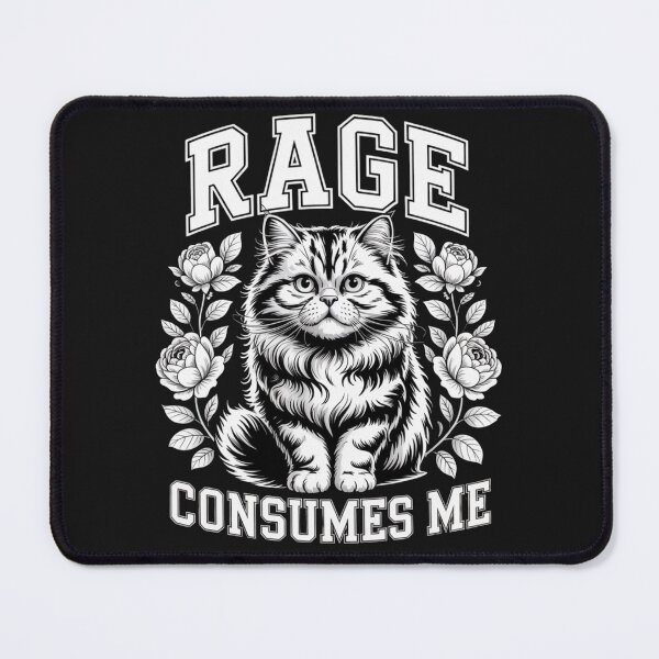 Item preview, Rage Is Consuming Me Silly Staring Cat for Tees Women Men designed and sold by Clairenity Studio.